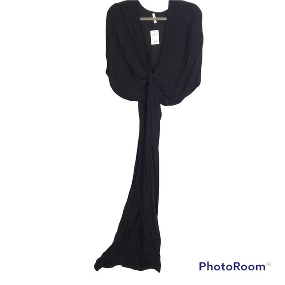 Elan solid black dolan sleeve maxi dress Size XS - Picture 1 of 6